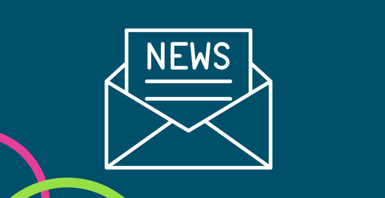 envelope graphic containing a letter saying news